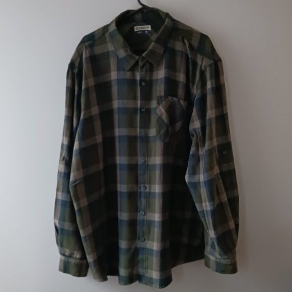 Mens Magellan Outdoors Green Plaid Cotton Flannel Shirt Size 3XL Classic Fit - Picture 1 of 7